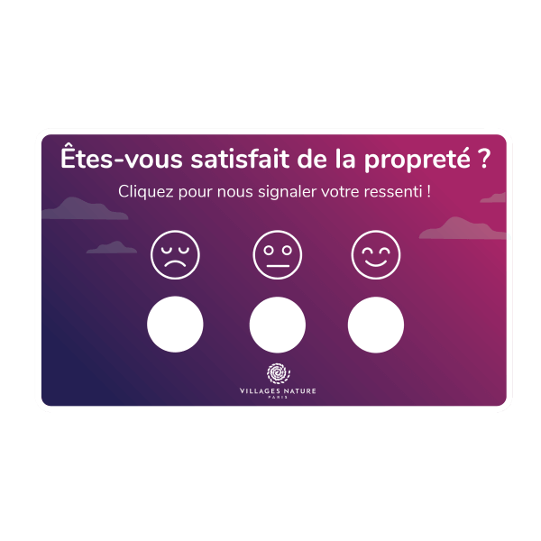 Boutons connectés de satisfaction client